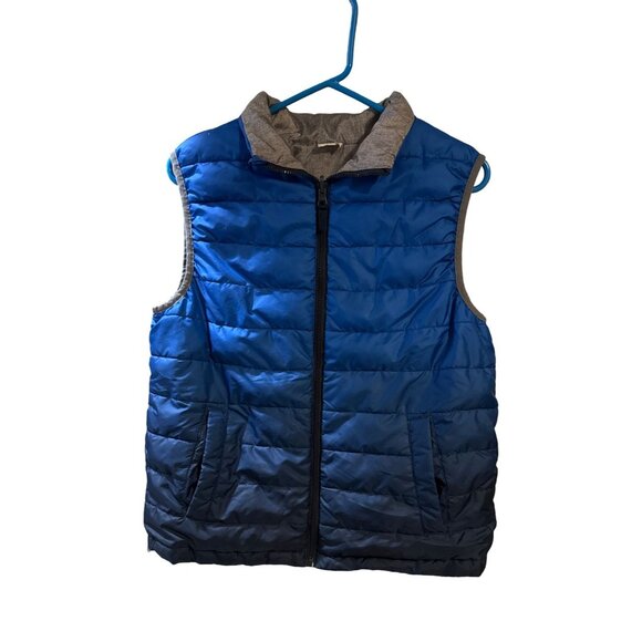 Boys Blue Quilted Puffer Vest XXL With Full Zip & Pockets - Picture 2 of 4